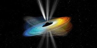 Колеблющаяся струя в галактике M87 подтверждает вращение центральной сверхмассивной черной дыры | New-Science.ru Колеблющаяся струя в галактике M87 подтверждает вращение центральной сверхмассивной черной дыры | New-Science.ru