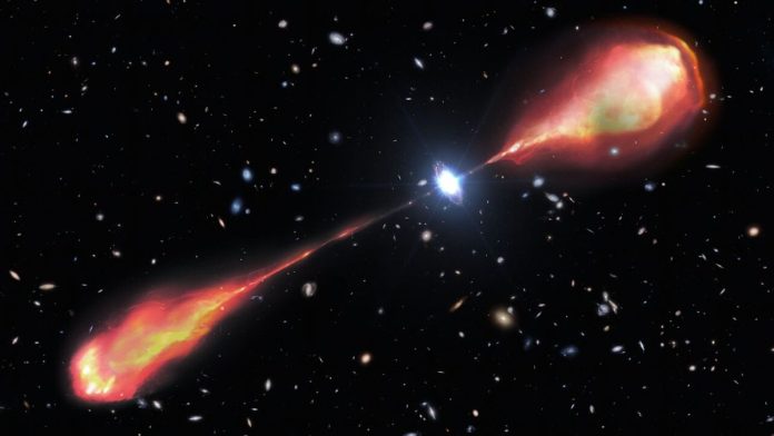 Астрономы обнаружили самый древний и крупный джет черной дыры во Вселенной | New-Science.ru