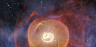 «Джеймс Уэбб» впервые показал уникальные пылевые спирали редкой двойной звезды | New-Science.ru «Джеймс Уэбб» впервые показал уникальные пылевые спирали редкой двойной звезды | New-Science.ru