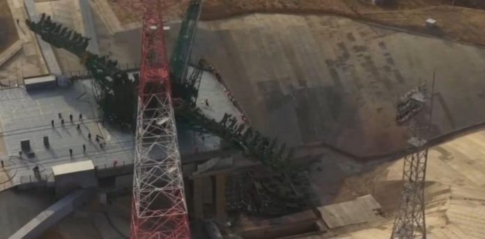 Роскосмос сообщил о повреждении стартового стола на Байконуре после успешного запуска «Союза» к МКС | New-Science.ru